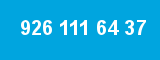 926 111 64 37 926 111 64 37